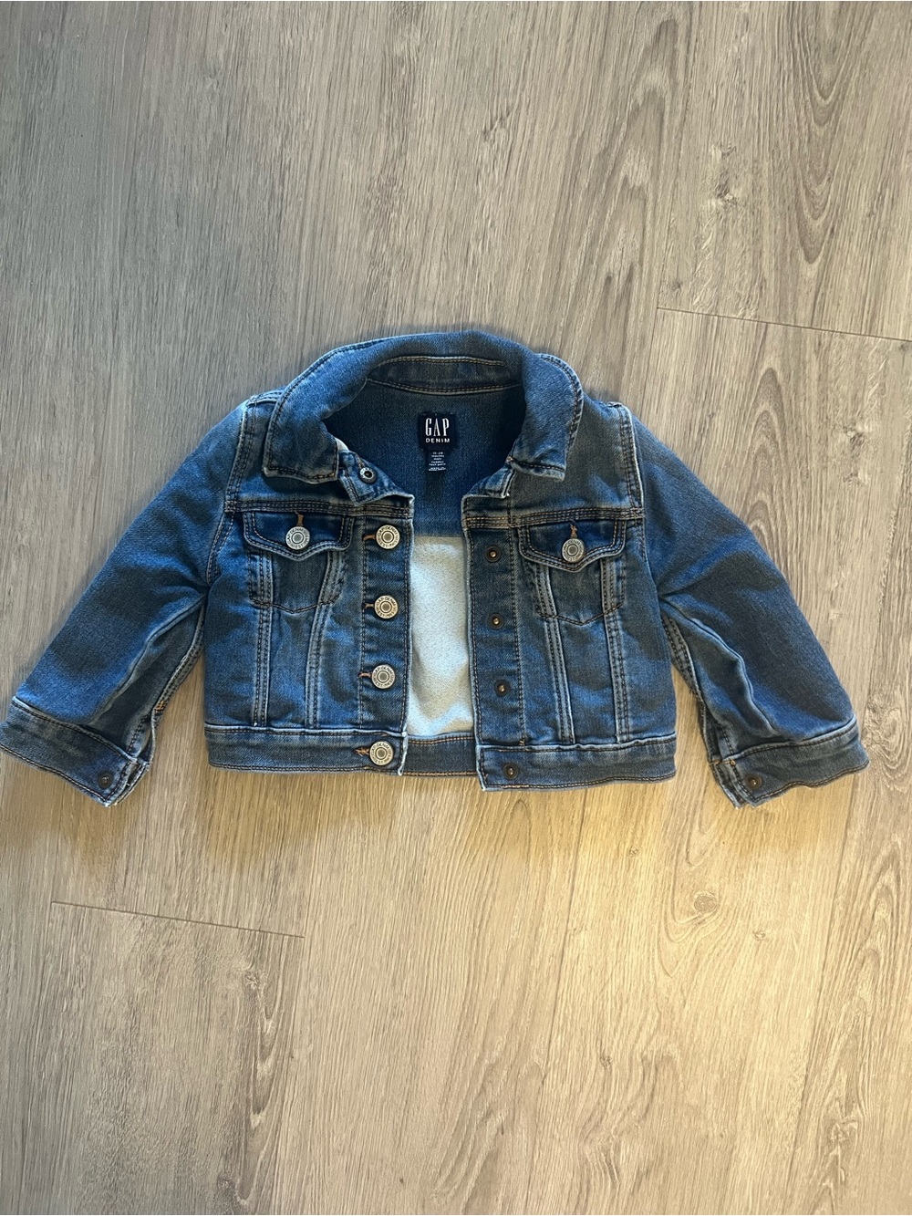 GAP Kids Dark Blue Denim Jacket with Button Front